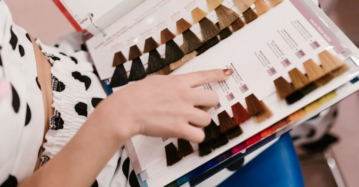 hairdresser hair color swatches ring
