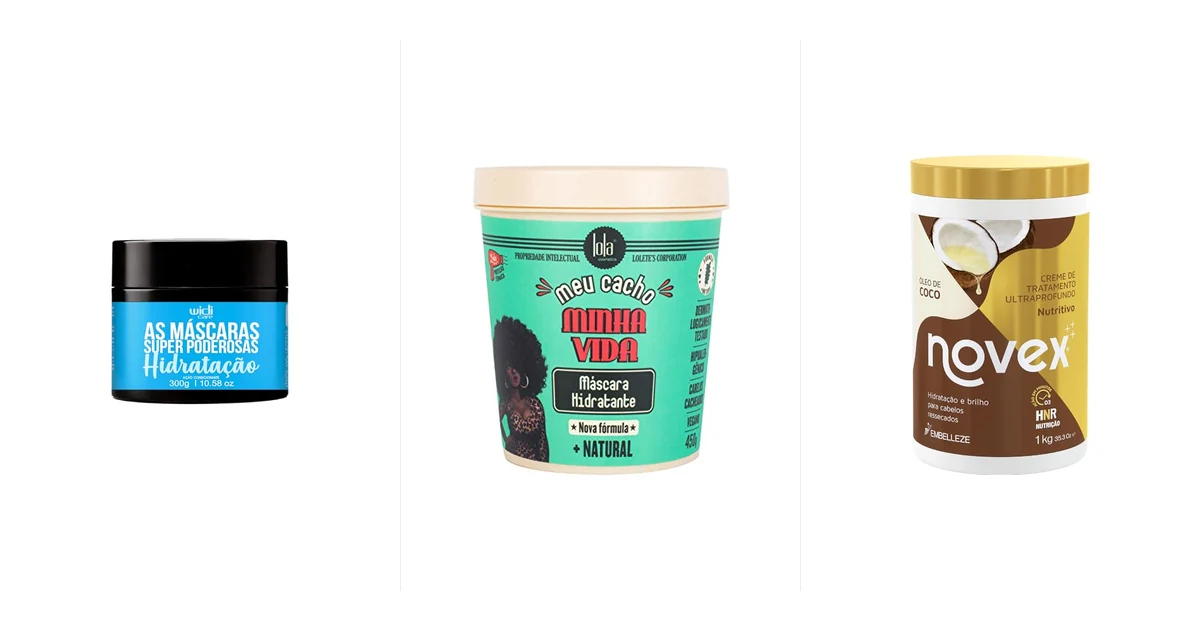 Kit de cronograma capilar com máscara hidratação, óleo nutrição e reconstrução