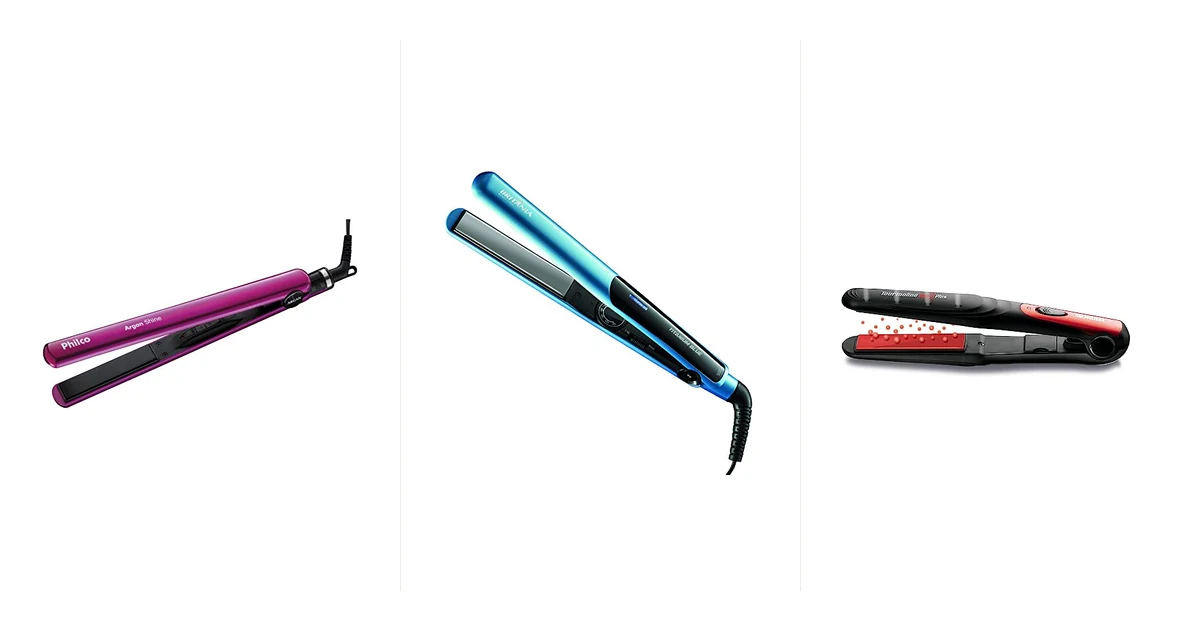 Chapinha para cabelo fino sobre bancada com produtos de proteção capilar
